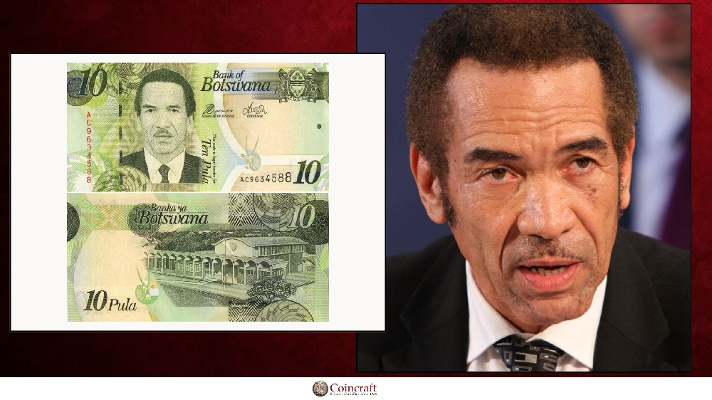 Botswana Pula Honouring Seretse Khama Ian Khama - Coincraft